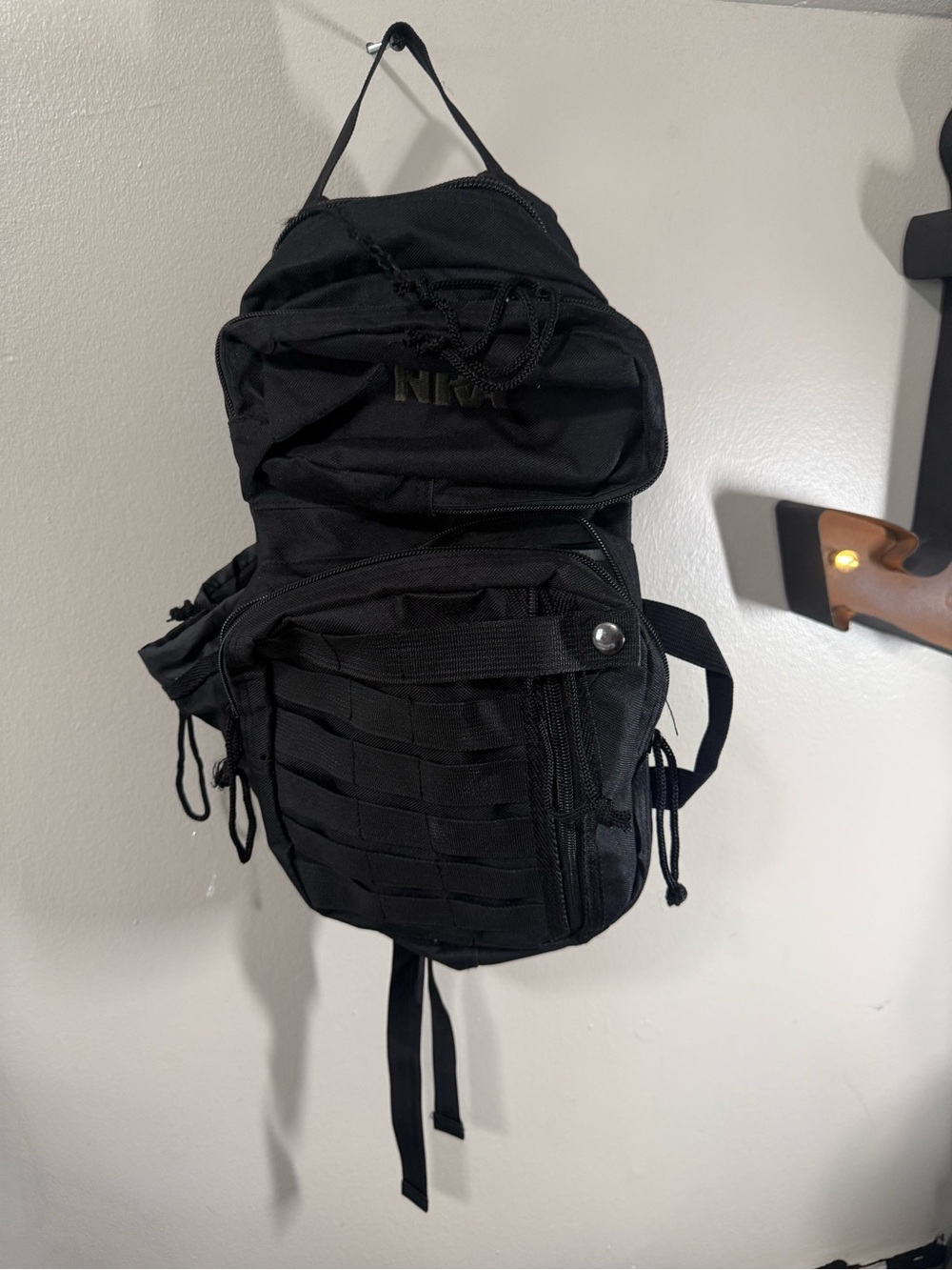 Black Tactical Sling Backpack - Men